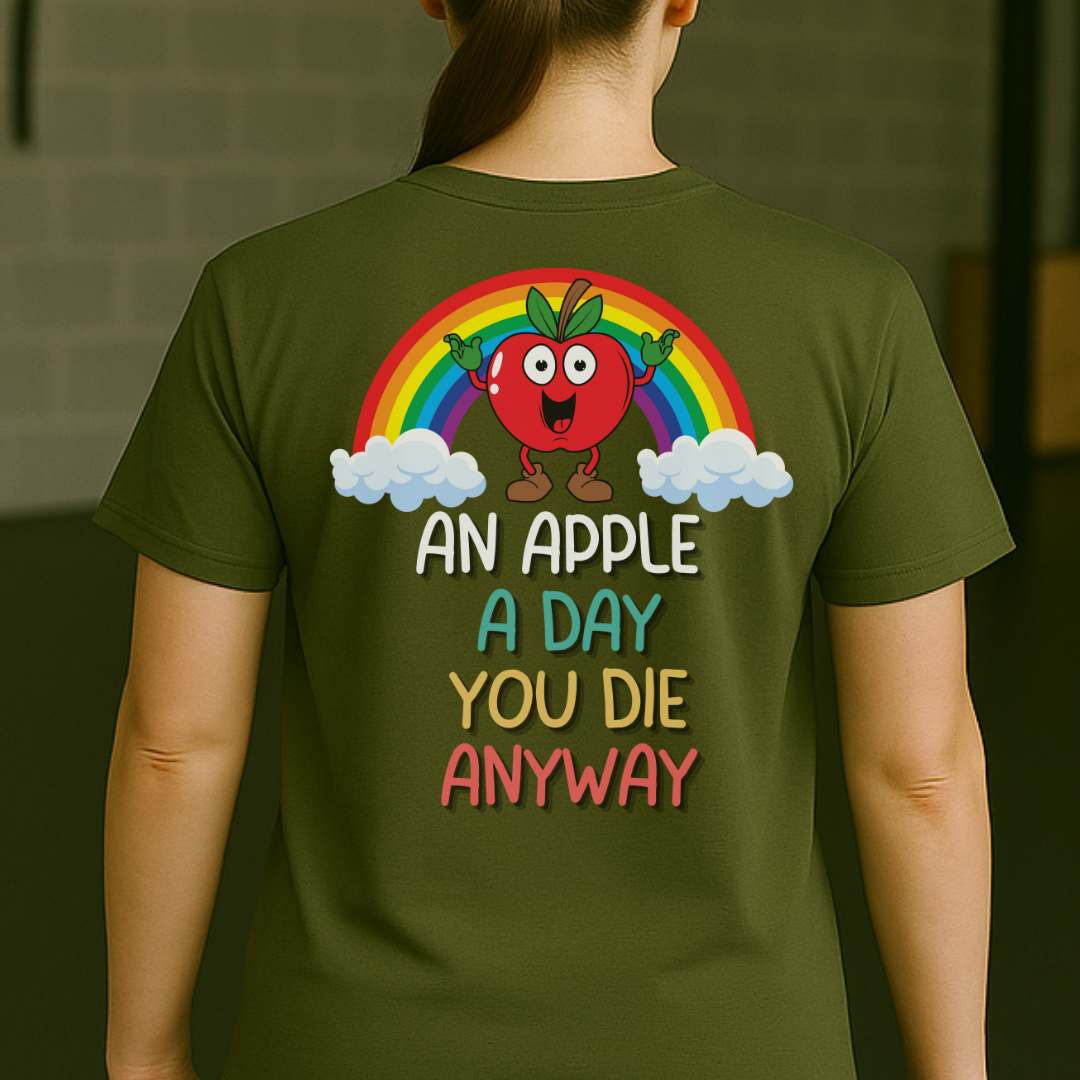 AN APPLE A DAY BACK T-SHIRT