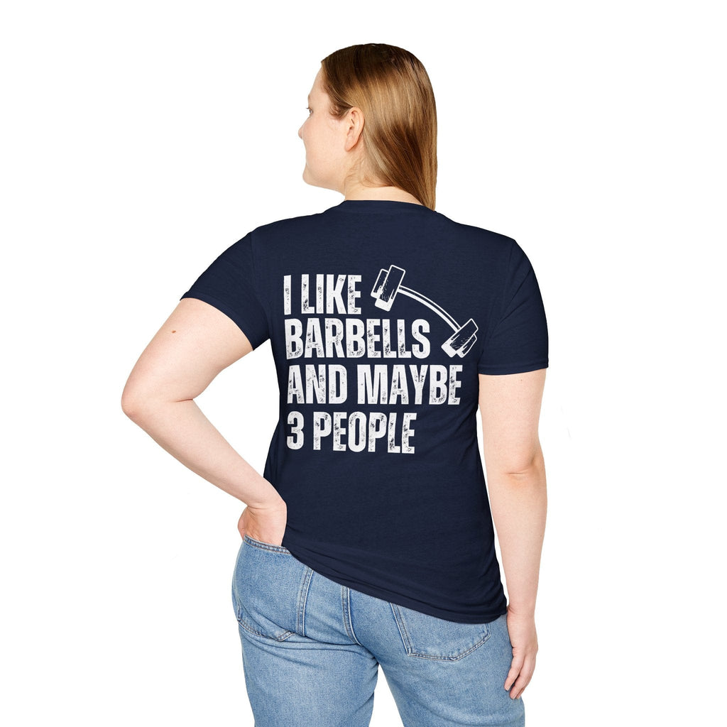 I LIKE BARBELLS BACK T-SHIRT