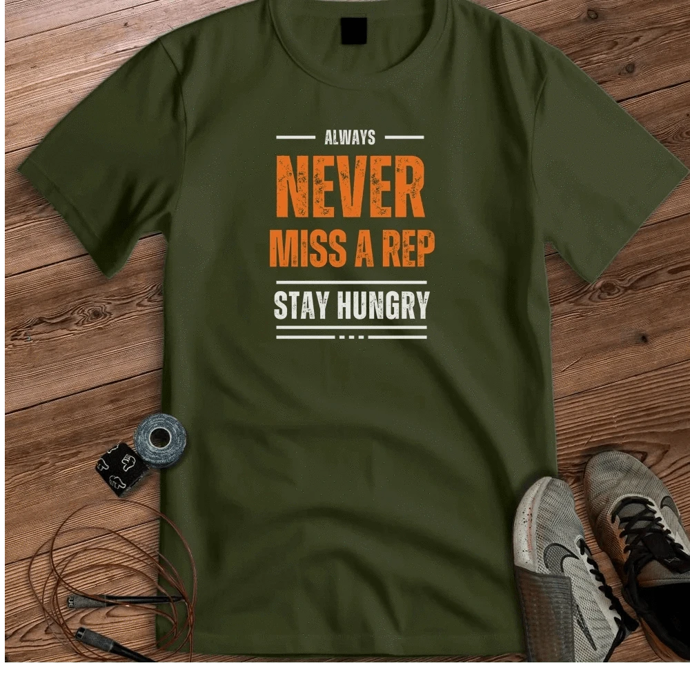 NEVER MISS A REP T-SHIRT