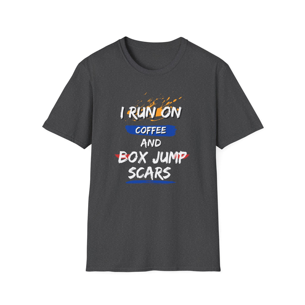 COFFEE AND BOX JUMP SCARS T-SHIRT