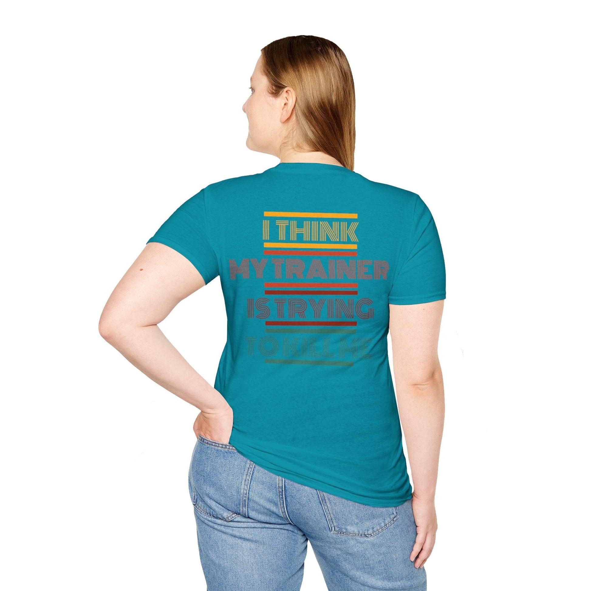 I THINK MY TRAINER BACK T-SHIRT