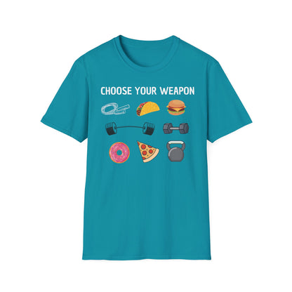 CHOOSE YOUR WEAPON T-SHIRT