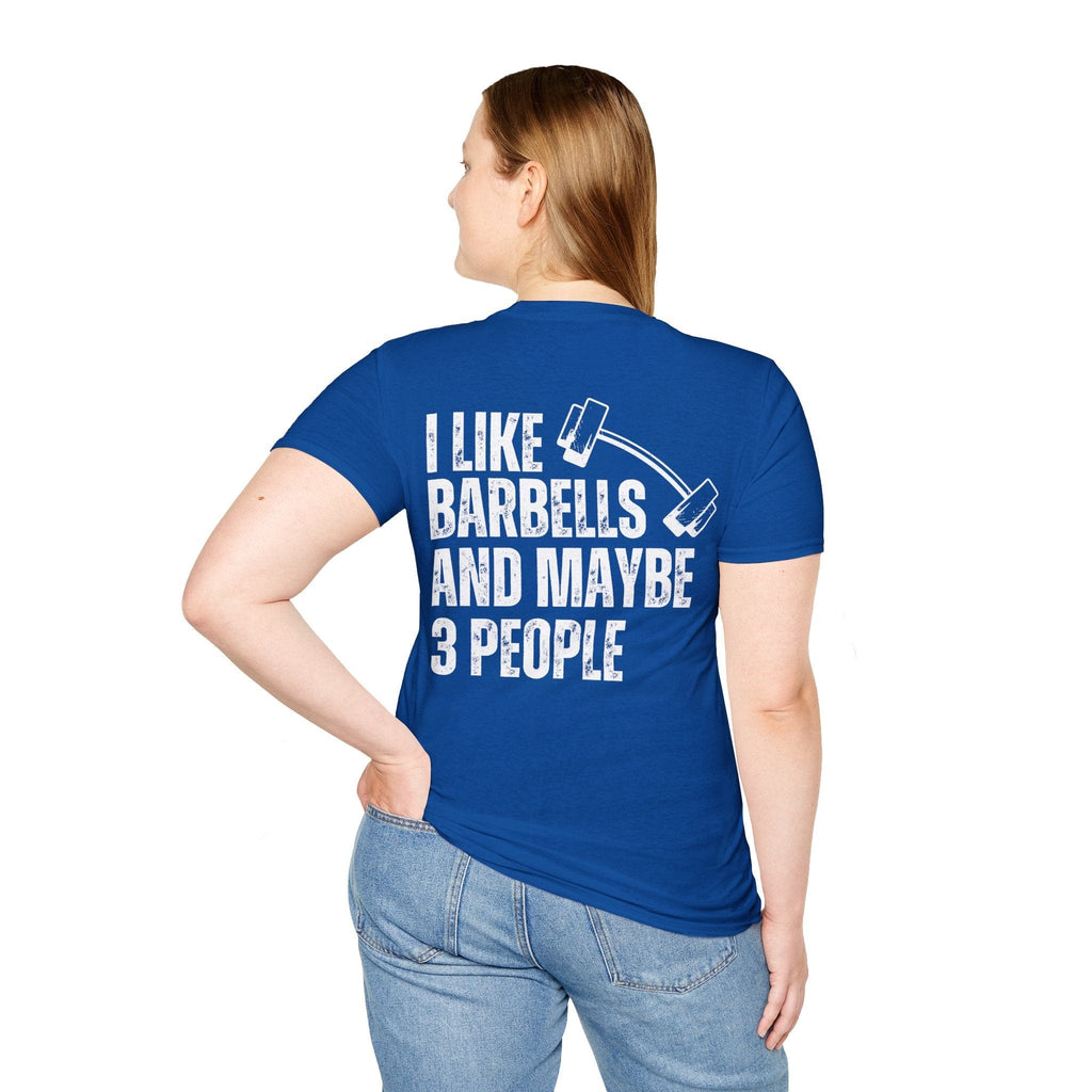 I LIKE BARBELLS BACK T-SHIRT