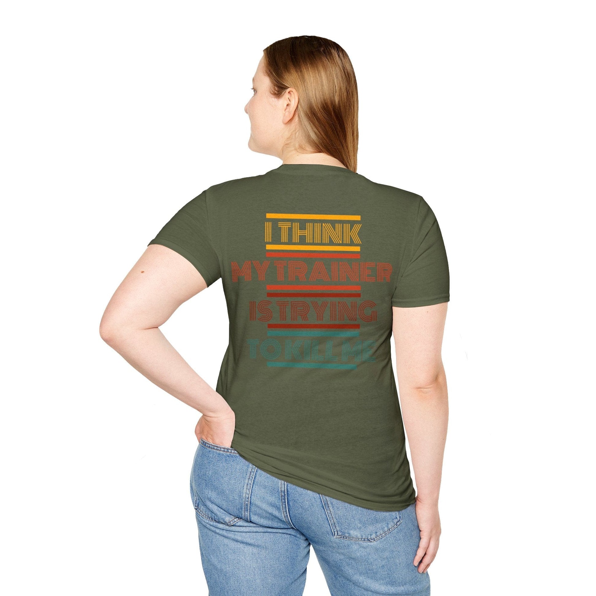 I THINK MY TRAINER BACK T-SHIRT