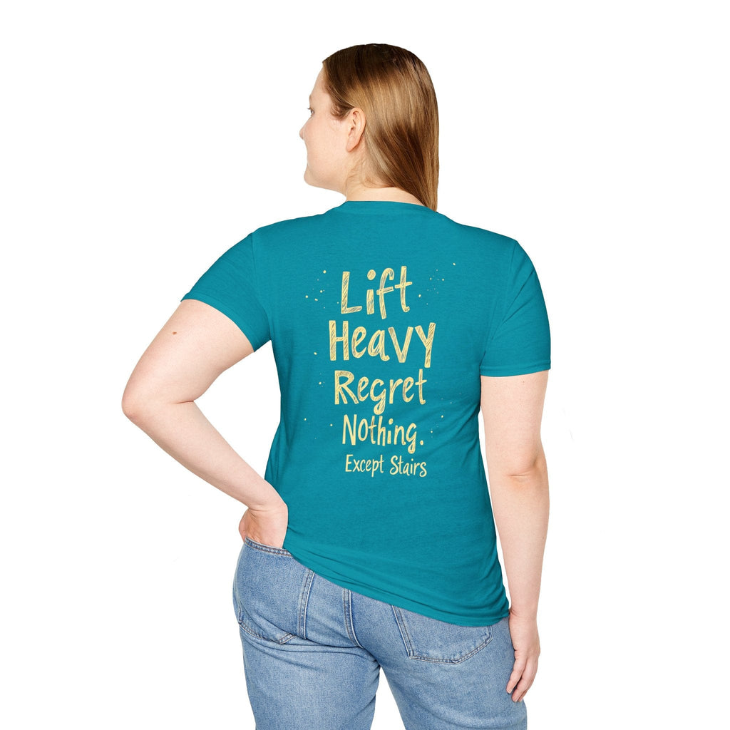 LIFT HEAVY REGRET NOTHING BACK T-SHIRT