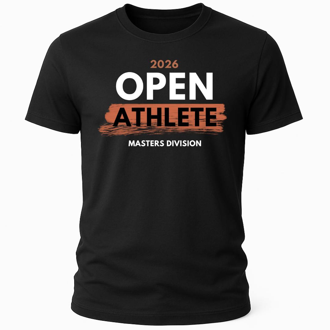 OPEN ATHLETE MASTERS DIVISION RED T-SHIRT