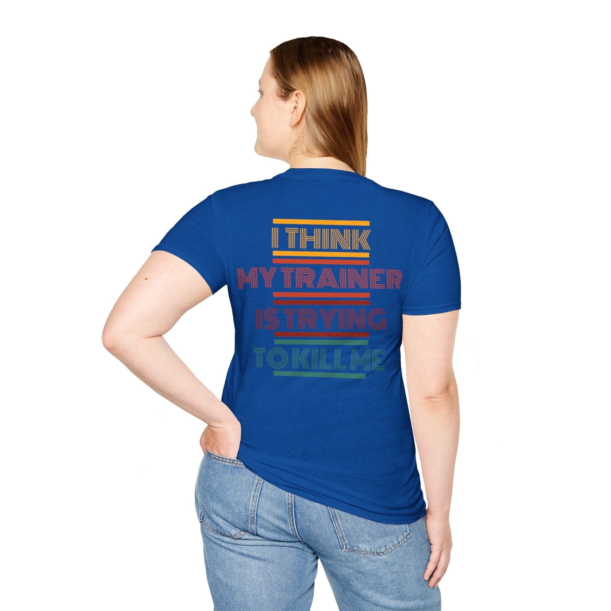 I THINK MY TRAINER BACK T-SHIRT
