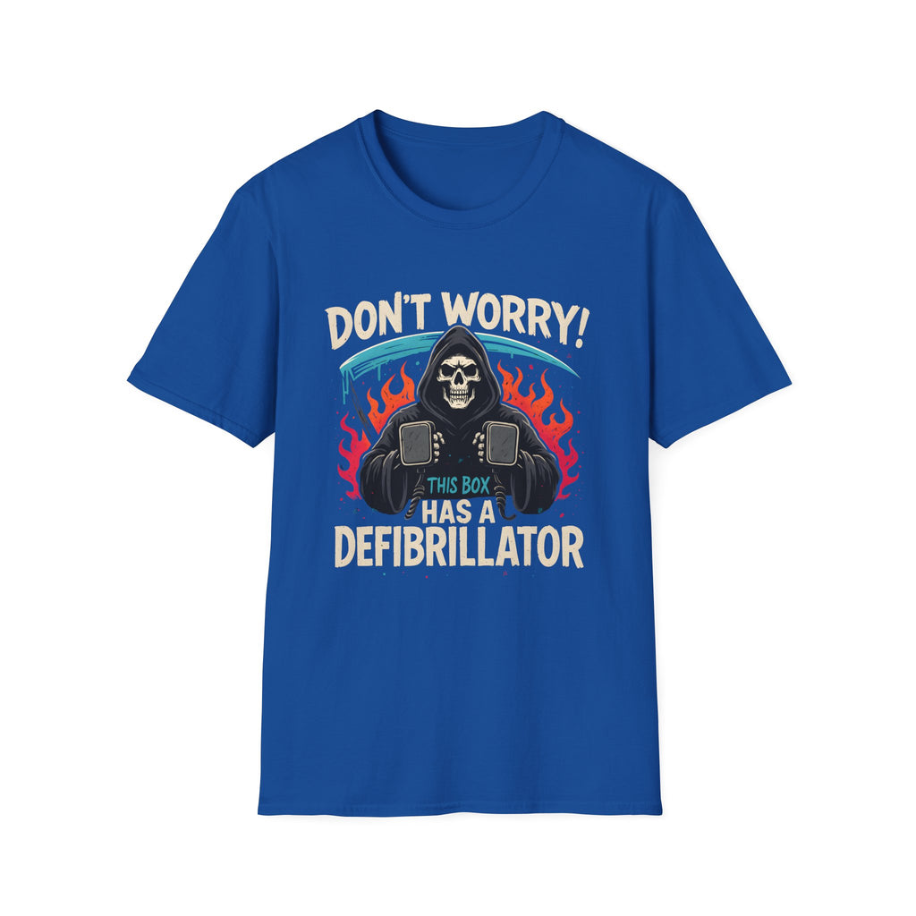 BOX HAS DEFIBRILLATOR T-SHIRT