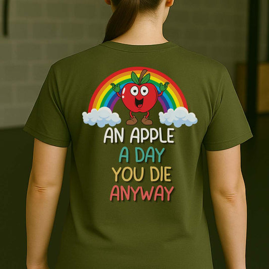 AN APPLE A DAY BACK T-SHIRT