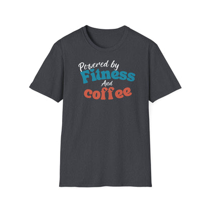 POWERED BY FITNESS AND COFFEE T-SHIRT