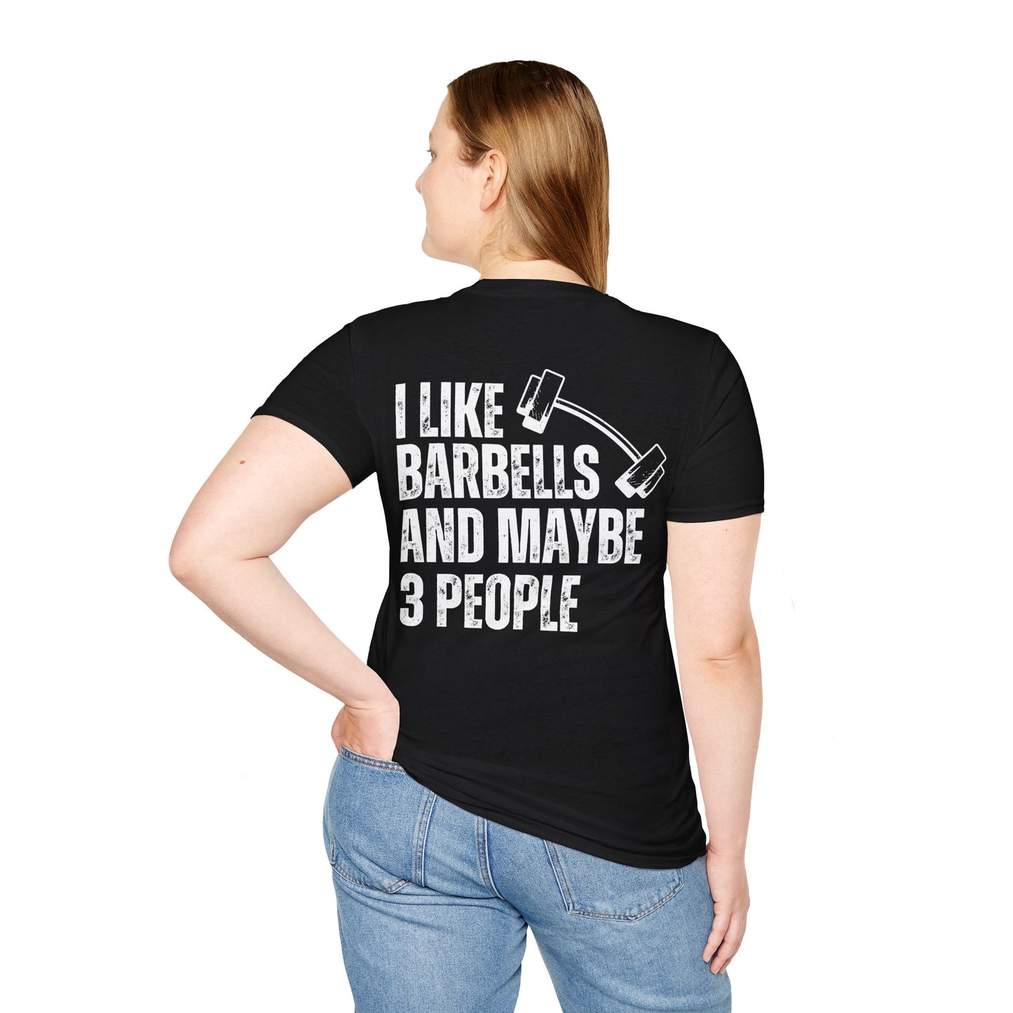 I LIKE BARBELLS BACK T-SHIRT