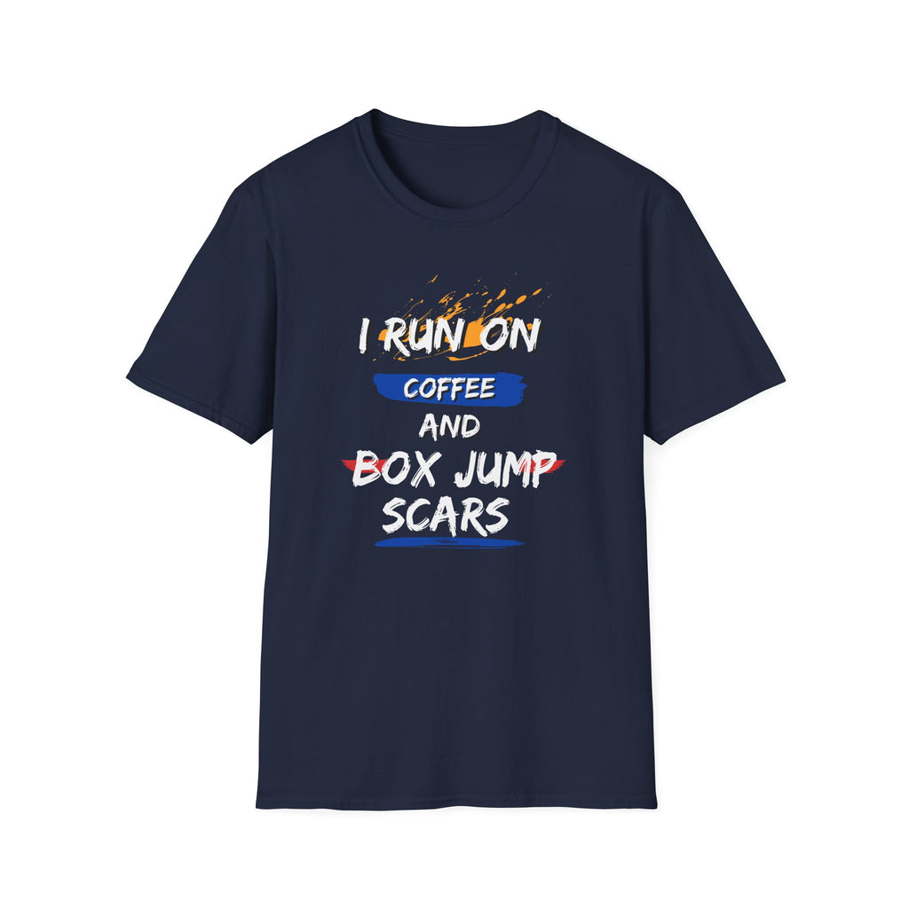 COFFEE AND BOX JUMP SCARS T-SHIRT