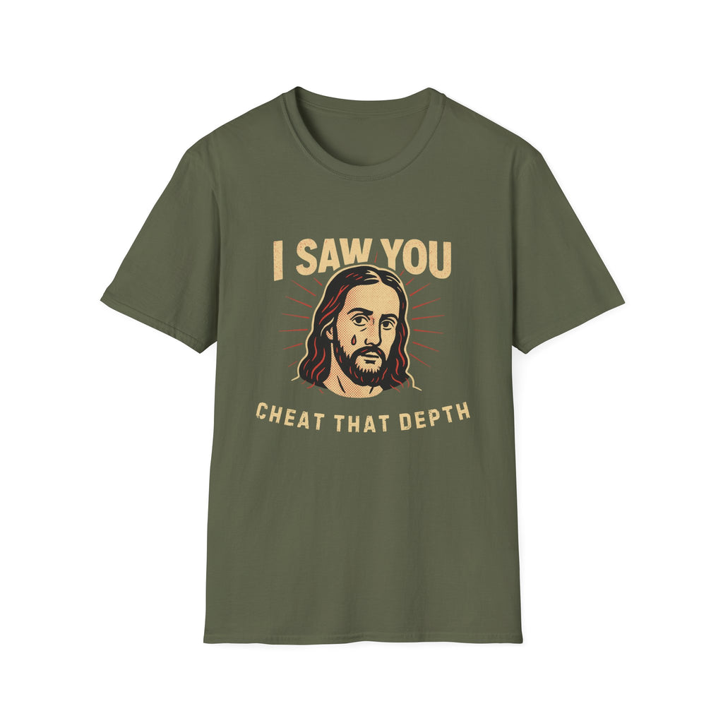 JESUS CHEAT THAT DEPTH T-SHIRT