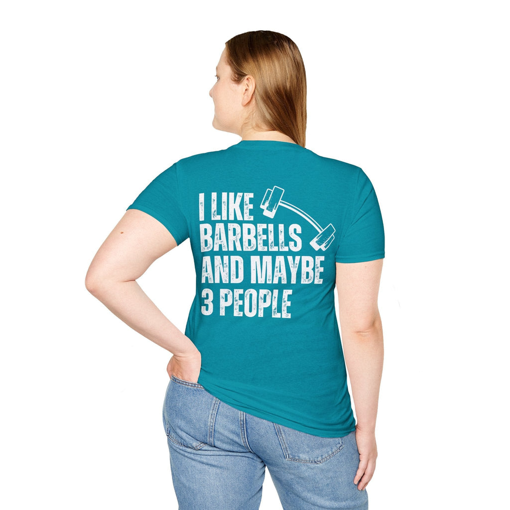 I LIKE BARBELLS BACK T-SHIRT