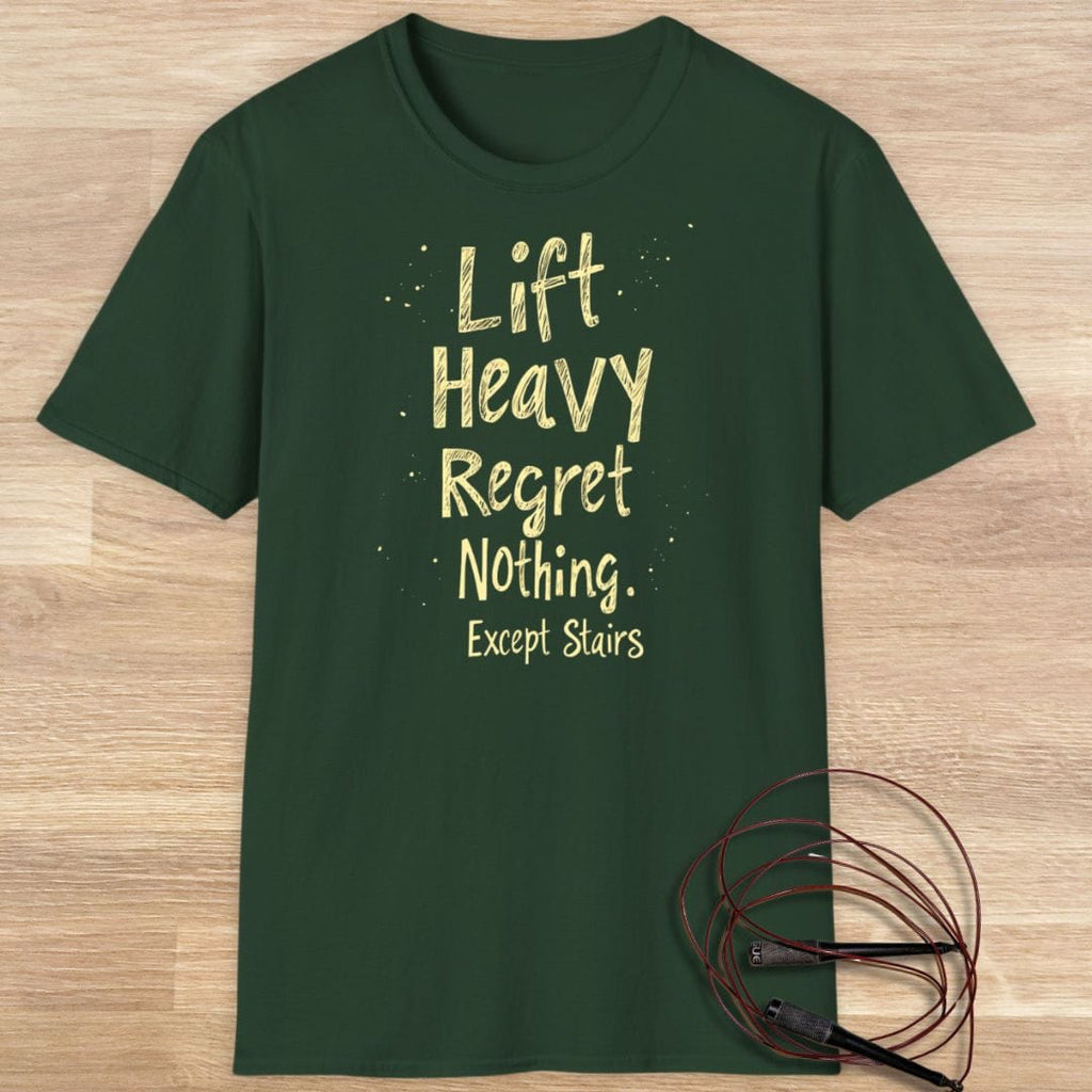 LIFT HEAVY REGRET NOTHING T-SHIRT