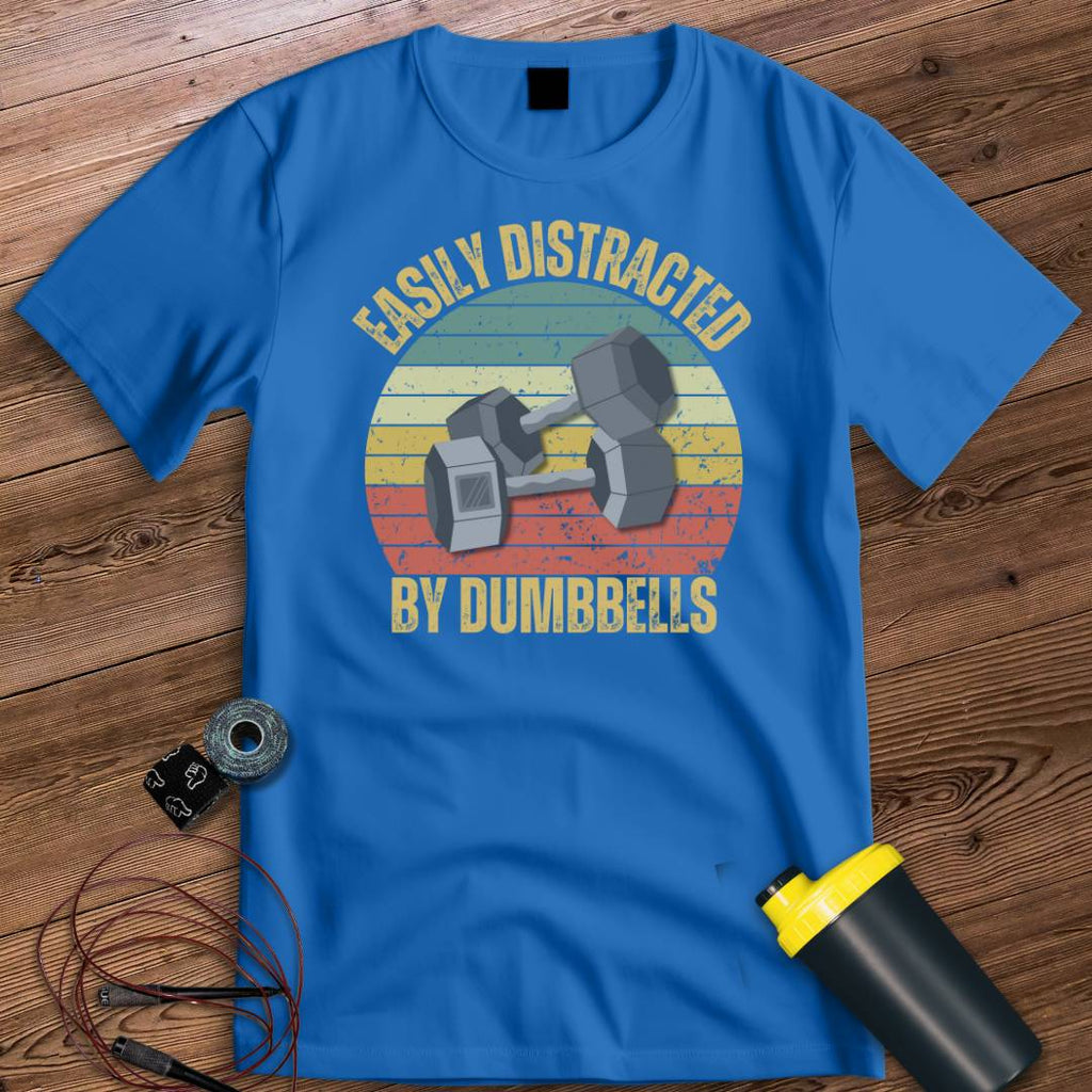 DISTRACTION BY DUMBBELLS T-SHIRT
