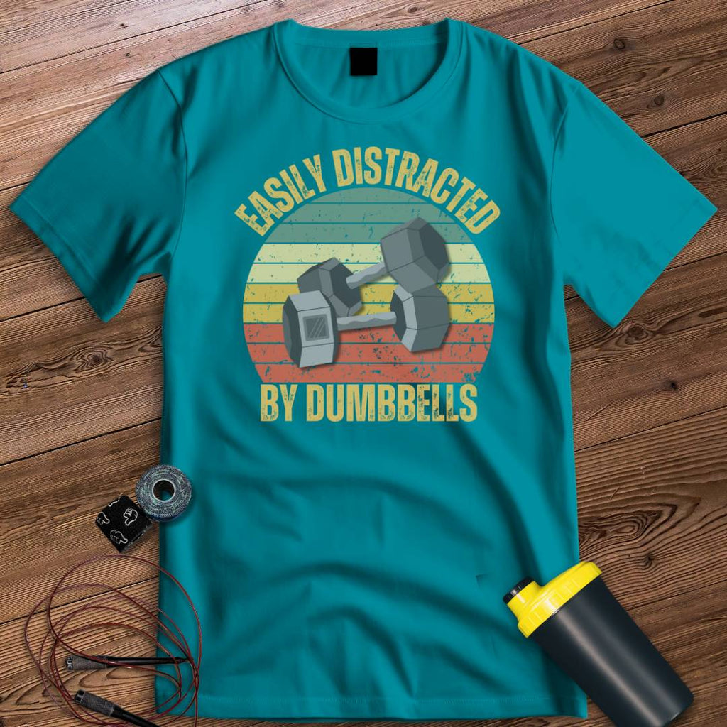 DISTRACTION BY DUMBBELLS T-SHIRT