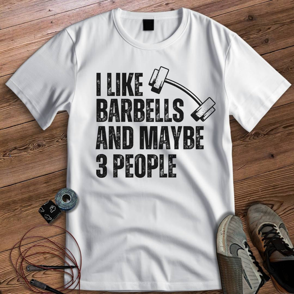 I LIKE BARBELLS T-SHIRT